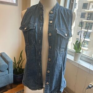 Dockers Denim vest size PETITE SMALL